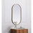 Elegant Decor Asha Metal Frame Oval Mirror 20X36", Brass