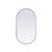 Elegant Decor Asha Metal Frame Oval Mirror 20X36", Silver