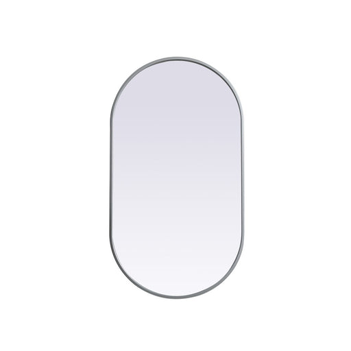 Elegant Decor Asha Metal Frame Oval Mirror 20X36", Silver - MR2A2036SIL