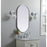 Elegant Decor Asha Metal Frame Oval Mirror 20X36", Silver