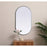 Elegant Decor Asha Metal Frame Oval Mirror 20X36", Silver