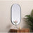 Elegant Decor Asha Metal Frame Oval Mirror 20X36", Silver