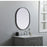 Elegant Decor Asha Metal Frame Oval Mirror 24X30", Black