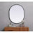 Elegant Decor Asha Metal Frame Oval Mirror 24X30", Black