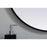 Elegant Decor Asha Metal Frame Oval Mirror 24X30", Black