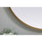 Elegant Decor Asha Metal Frame Oval Mirror 24X30", Brass