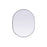 Elegant Decor Asha Metal Frame Oval Mirror 24X30", Silver