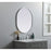 Elegant Decor Asha Metal Frame Oval Mirror 24X30", Silver