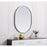 Elegant Decor Asha Metal Frame Oval Mirror 24X30", Silver