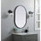 Elegant Decor Asha Metal Frame Oval Mirror 24X36", Black