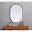 Elegant Decor Asha Metal Frame Oval Mirror 24X36", Black