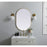 Elegant Decor Asha Metal Frame Oval Mirror 24X36", Brass