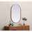 Elegant Decor Asha Metal Frame Oval Mirror 24X36", Brass