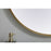 Elegant Decor Asha Metal Frame Oval Mirror 24X36", Brass