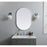Elegant Decor Asha Metal Frame Oval Mirror 24X36", Silver