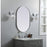 Elegant Decor Asha Metal Frame Oval Mirror 24X36", Silver