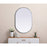 Elegant Decor Asha Metal Frame Oval Mirror 24X36", Silver