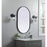 Elegant Decor Asha Metal Frame Oval Mirror 24X40", Black