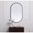 Elegant Decor Asha Metal Frame Oval Mirror 24X40", Black