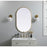 Elegant Decor Asha Metal Frame Oval Mirror 24X40", Brass
