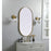 Elegant Decor Asha Metal Frame Oval Mirror 24X40", Brass