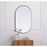 Elegant Decor Asha Metal Frame Oval Mirror 24X40", Brass