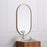 Elegant Decor Asha Metal Frame Oval Mirror 24X40", Brass