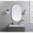 Elegant Decor Asha Metal Frame Oval Mirror 24X40", Silver