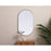 Elegant Decor Asha Metal Frame Oval Mirror 24X40", Silver