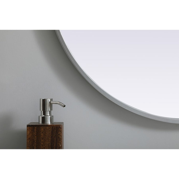Elegant Decor Asha Metal Frame Oval Mirror 24X40", Silver