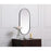 Elegant Decor Asha Metal Frame Oval Mirror 24X48", Black