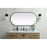 Elegant Decor Asha Metal Frame Oval Mirror 24X48", Black