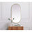 Elegant Decor Asha Metal Frame Oval Mirror 24X48", Brass