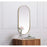 Elegant Decor Asha Metal Frame Oval Mirror 24X48", Brass