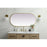 Elegant Decor Asha Metal Frame Oval Mirror 24X48", Brass