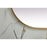 Elegant Decor Asha Metal Frame Oval Mirror 24X48", Brass