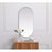 Elegant Decor Asha Metal Frame Oval Mirror 24X48", Silver