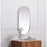 Elegant Decor Asha Metal Frame Oval Mirror 24X48", Silver
