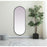 Elegant Decor Asha Metal Frame Oval Mirror 24X60", Black