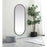 Elegant Decor Asha Metal Frame Oval Mirror 24X60", Black