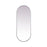 Elegant Decor Asha Metal Frame Oval Mirror 24X60", Silver