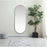 Elegant Decor Asha Metal Frame Oval Mirror 24X60", Silver