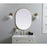 Elegant Decor Asha Metal Frame Oval Mirror 27X36", Brass