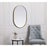 Elegant Decor Asha Metal Frame Oval Mirror 27X36", Brass