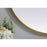 Elegant Decor Asha Metal Frame Oval Mirror 27X36", Brass