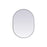 Elegant Decor Asha Metal Frame Oval Mirror 27X36", Silver