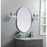 Elegant Decor Asha Metal Frame Oval Mirror 27X36", Silver