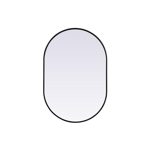 Elegant Decor Asha Metal Frame Oval Mirror 27X40", Black - MR2A2740BLK