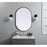 Elegant Decor Asha Metal Frame Oval Mirror 27X40", Black