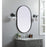 Elegant Decor Asha Metal Frame Oval Mirror 27X40", Black
